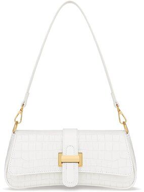 〽️Women's White Small Hobo Vegan Leather Mini Retro Zipper Clutch Crossbody Bags